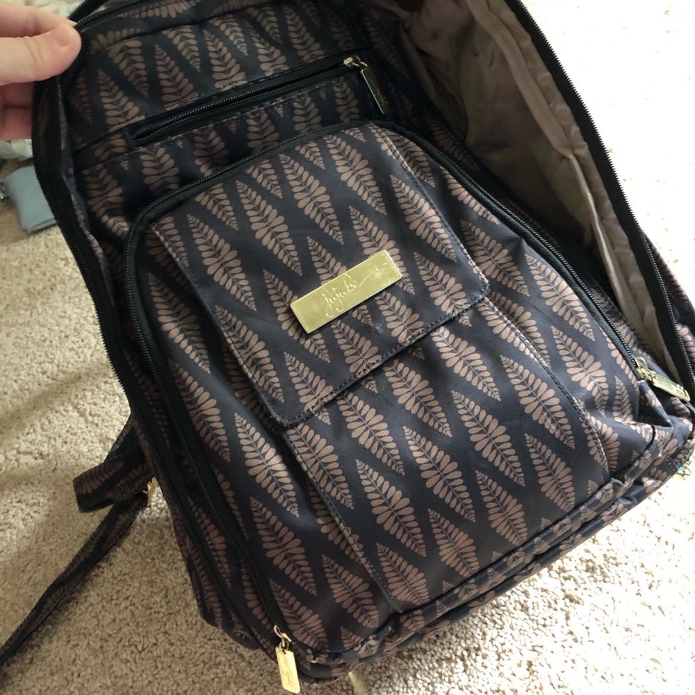 Patterned Black & Tan Women’s Backpack Bag